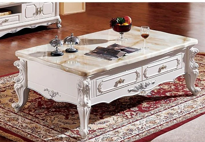 Bàn Sofa Tân Cổ Điển Mặt Đá Nhập Khẩu Tundo HHP-BSF918-14 Cao Cấp