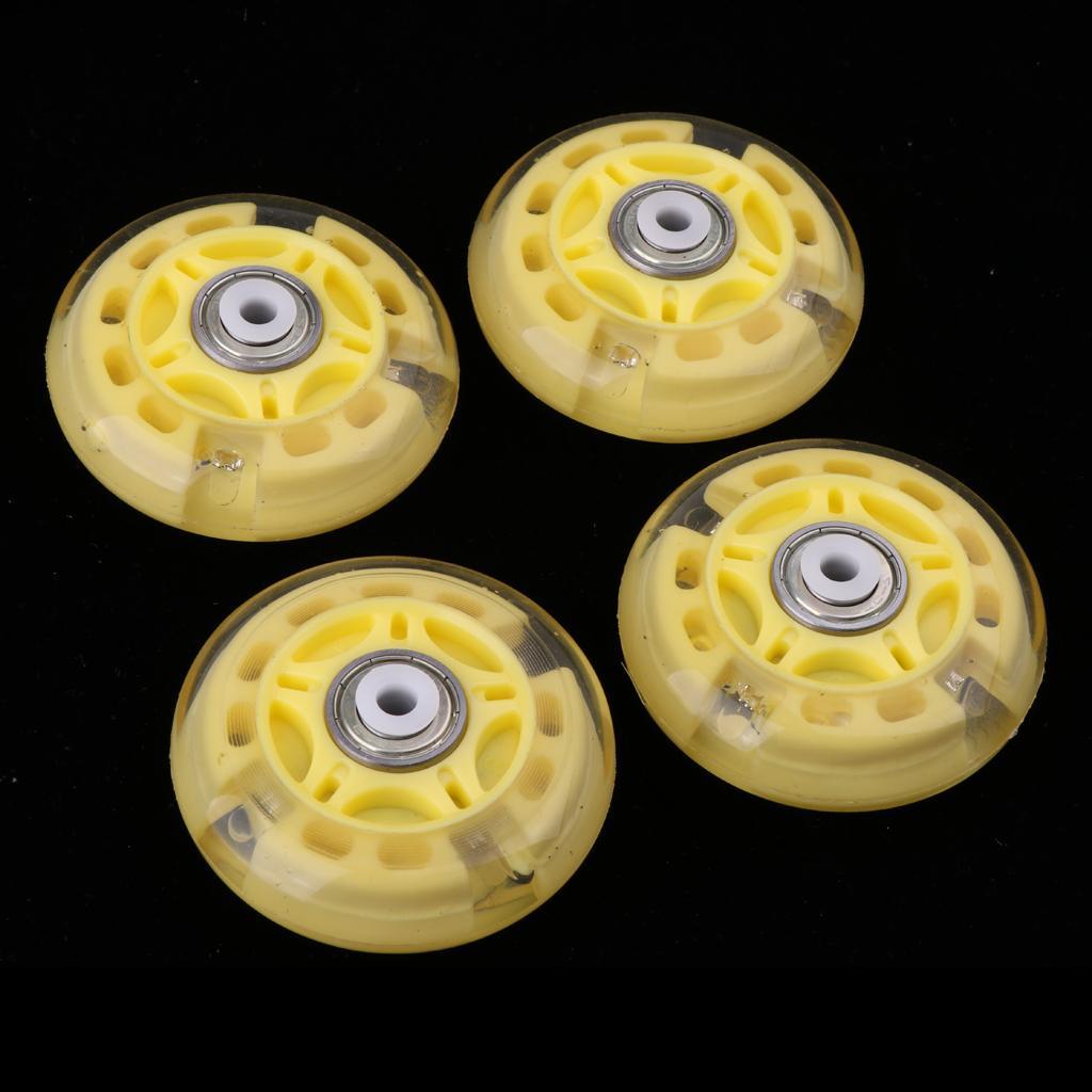 4Pcs Inline Sliding Flash PU Roller Skate Wheels for Skating Shoes