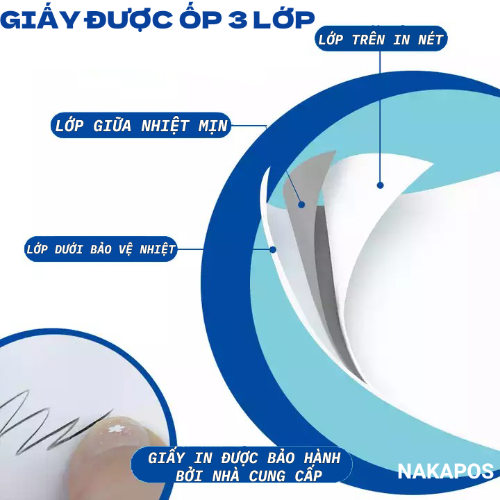 50 cuộn giấy in nhiệt k80x80m, giấy in bill, in hóa đơn Ocha