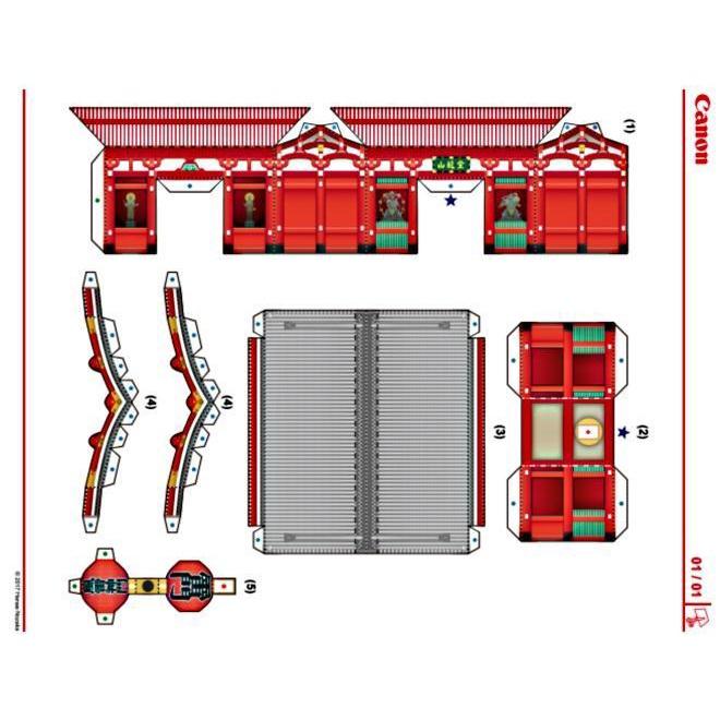 Mô hình cổng Kaminarimon đền Senso-ji