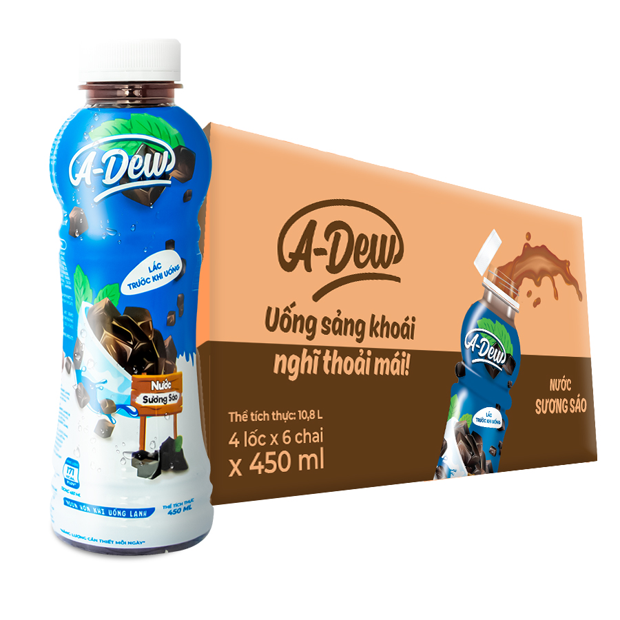 Nước Sương Sáo A Dew Chai 450ml - Lốc 6 Chai