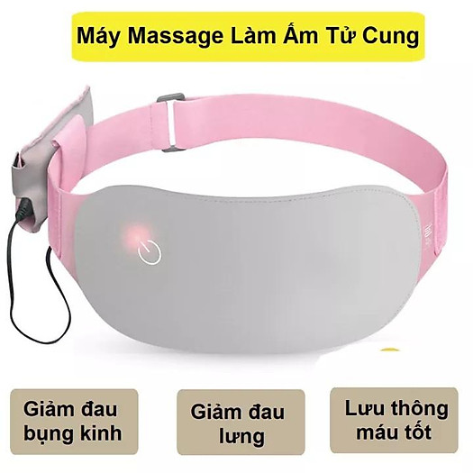 [Máy] Đai Đeo Massage Giảm Đau, Sưởi Ấm Bụng Phụ Nữ Kỳ Kinh Nguyệt Bằng Sóng Hồng Ngoại Cao Cấp + Kèm Pin Dự Phòng - HÀNG CHÍNH HÃNG