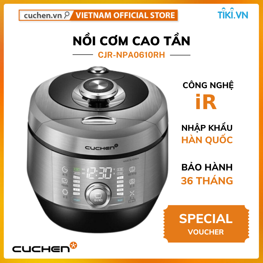 Nồi cơm điện cao tần IR Cuchen CJR-NPA series (CJR-NPA1010RH 1.8L, CJR-NPA0610RH 1.08L) (Hàng chính hãng)