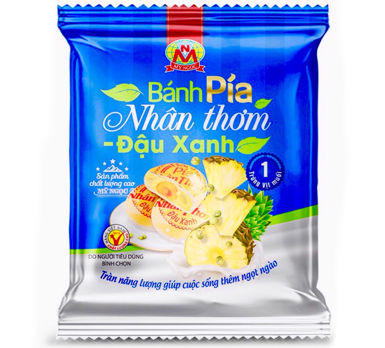 400g Bánh pía NHÂN THƠM chín ĐẬU xanh CHANH tươi MỸ NGỌC [ KHÔNG CÓ sầu riêng &amp; CÓ trứng muối ]