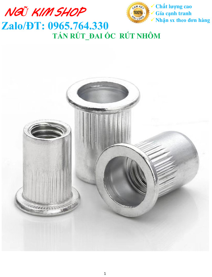 TÁN RÚT_ ĐAI ỐC RÚT NHÔM M3 -> M10