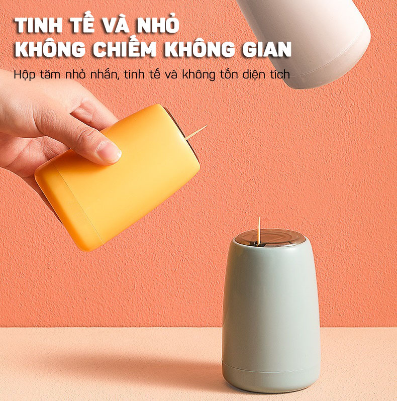 Hộp Đựng Tăm Nhấn Tự Động Lấy Tăm Thông Minh Cao Cấp