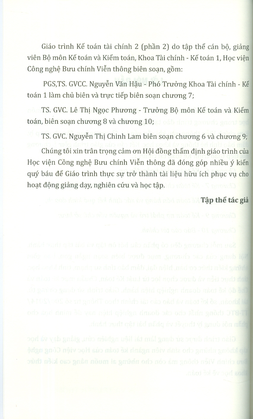 Giáo Trình Kế Toán Tài Chính 2