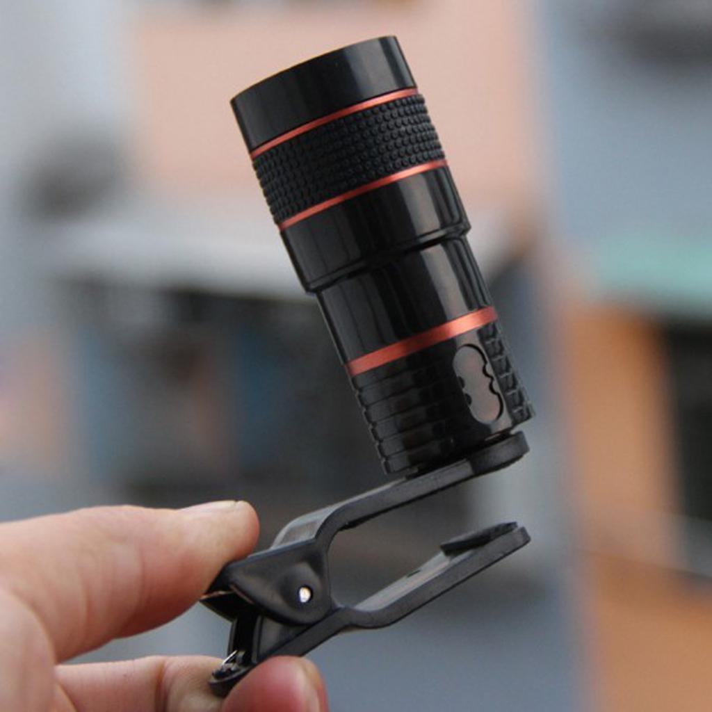 8X18 Clip-on Cell Phone Camera Lens Telephoto Monocular for iPhone 8 7 6