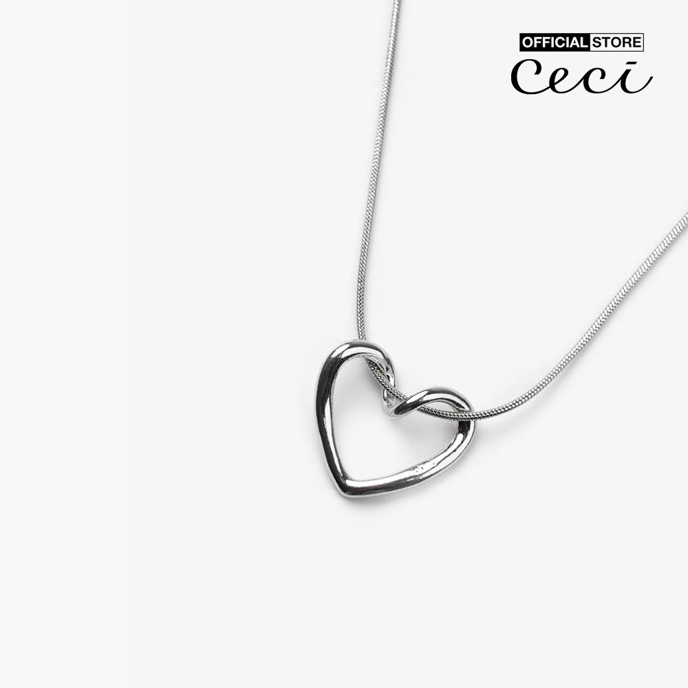 CECI - Dây chuyền nữ sợi mảnh phối mặt trái tim thanh lịch CC4-01000260
