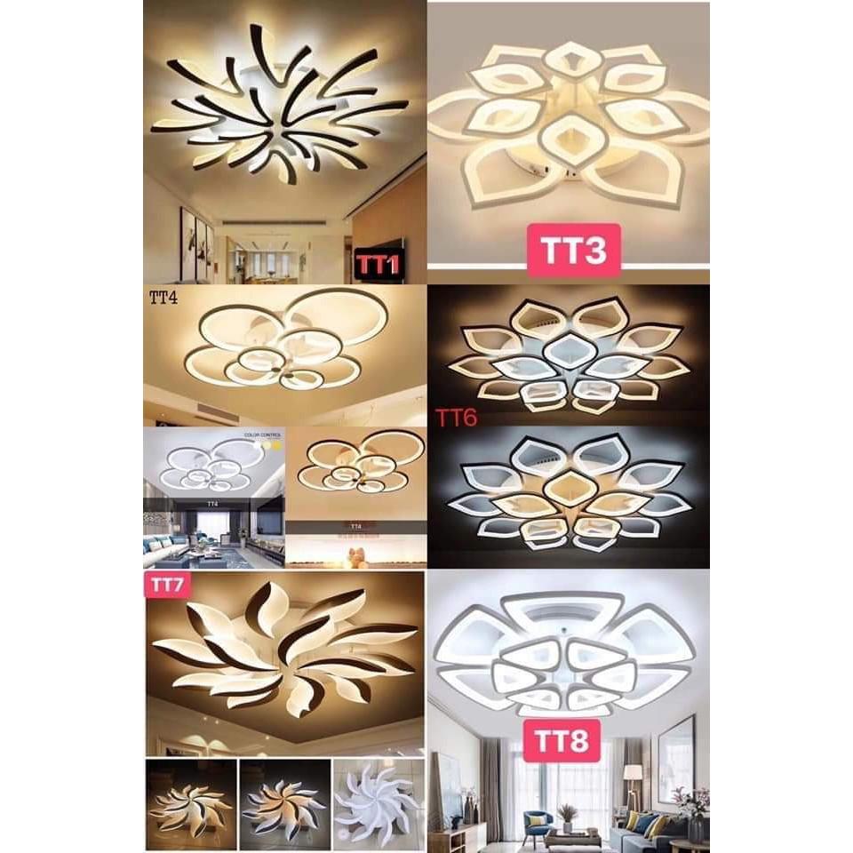 ĐÈN ỐP TRẦN 12 cánh ánh sáng 3 màu