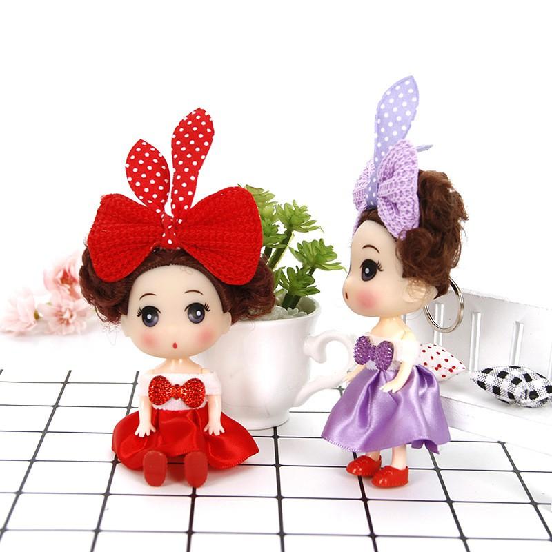 Búp bê chibi có móc khóa treo cặp xinh xắn 12cm loại móc xịn - mẫu 6