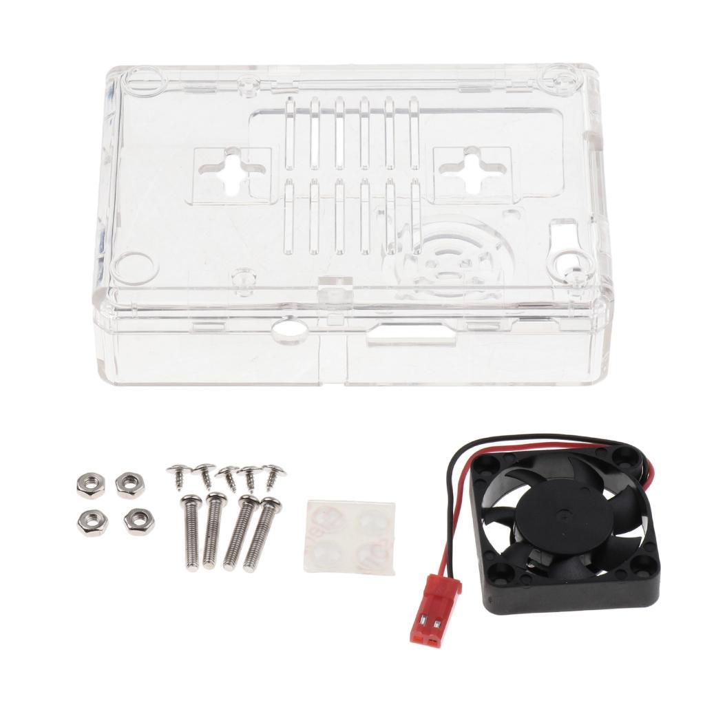 Portable ABS Case Enclosure Cooling Fan for  Pi 3