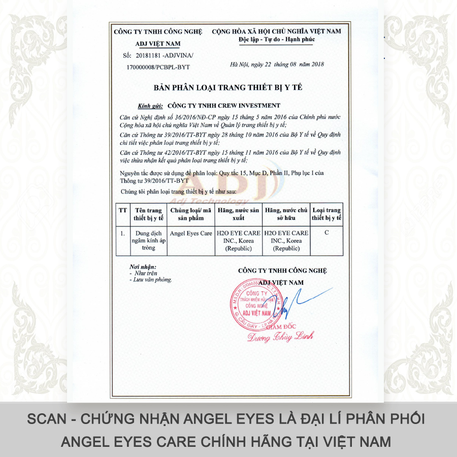 Nước ngâm lens Angel Eyes Care 150ml cao cấp dành cho mắt nhạy cảm