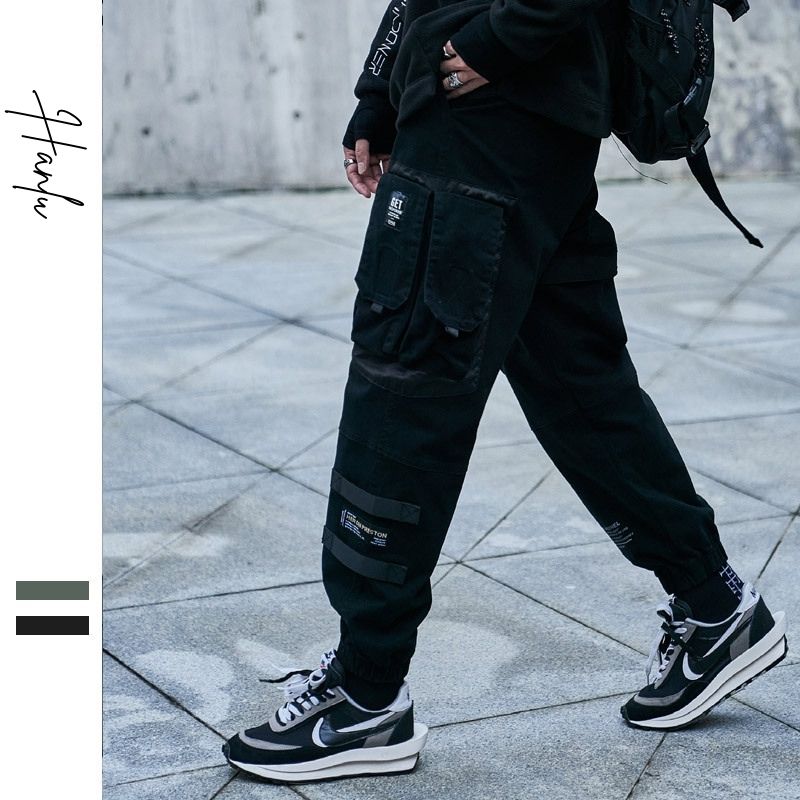 Quần jogger nam kaki túi hộp Aolang Black A5135 (Đen)