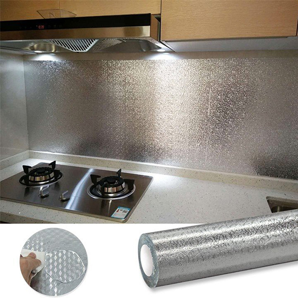 Decal dán bếp trắng bạc số 1