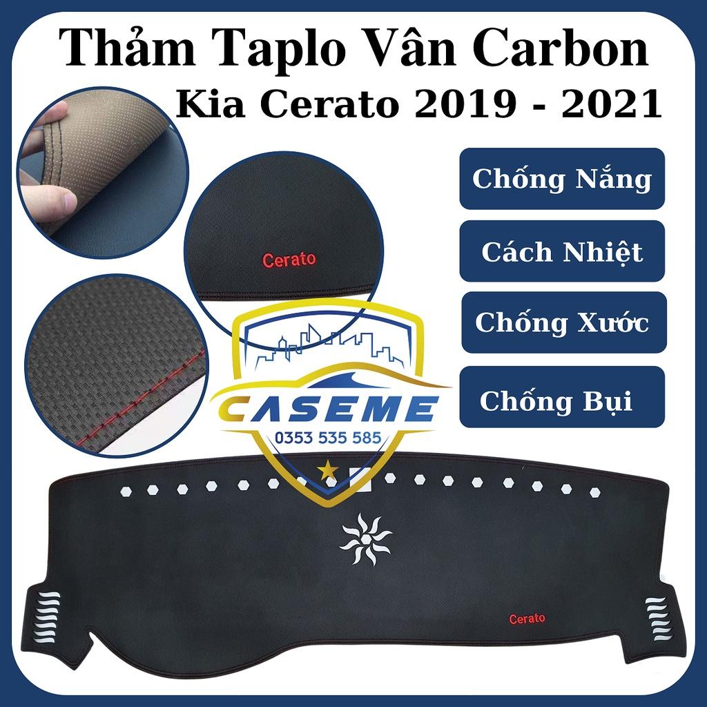 Thảm Da Taplo Dành Cho Xe Kia Cerato 2019-2021 Vân Carbon Cao Cấp