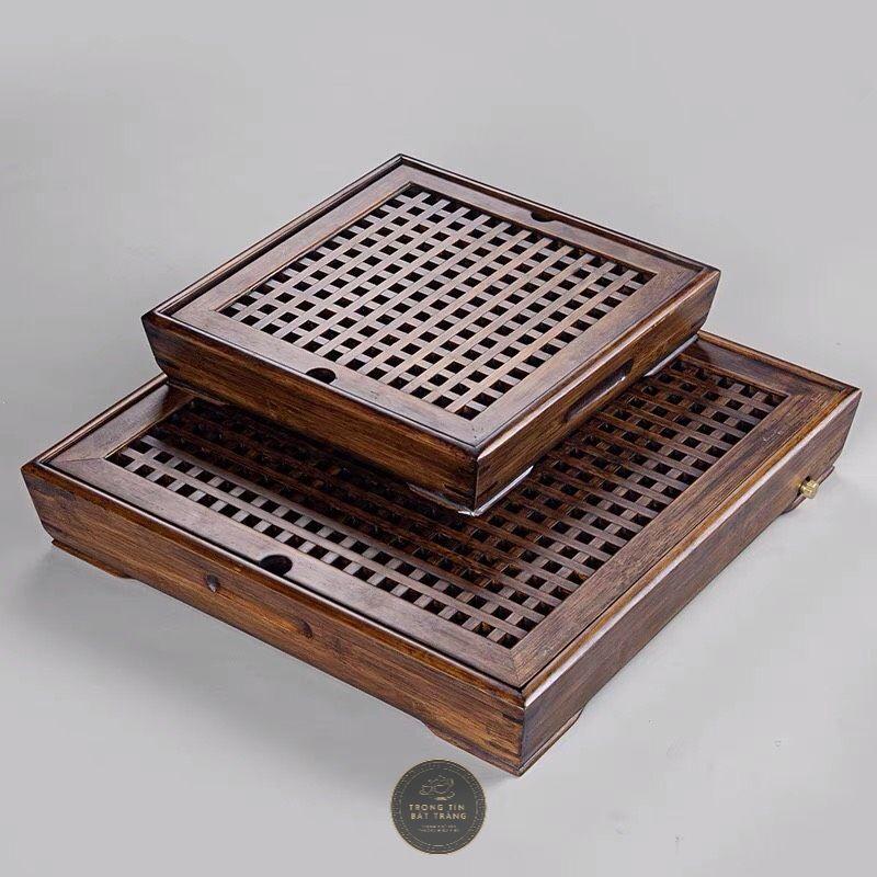 Khay Trà Tre Cao Cấp Vuông Nhỏ Kích Thước 28*28*6,5 KT 08.1