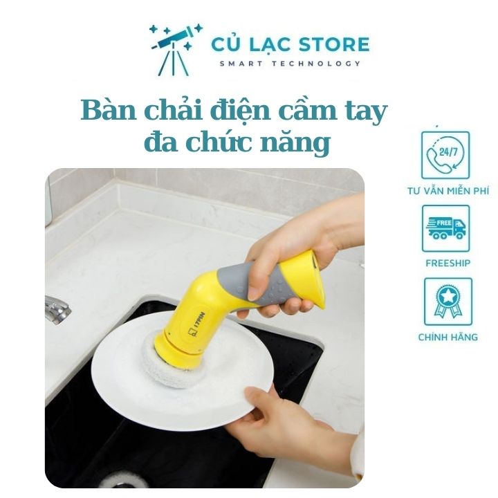 Máy cọ rửa, làm sạch đa năng sử dụng pin AA, chống nước IPX5