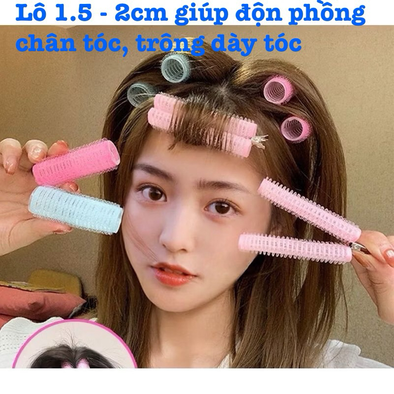 Lô quấn tóc tự dính cuốn uốn phồng tóc mái nhựa (1 cái)