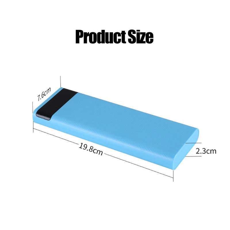 Vỏ pin sạc dự phòng QC3.0 USB màn hình LCD 8x18650 có thể tháo rời tùy chọn màu sắc