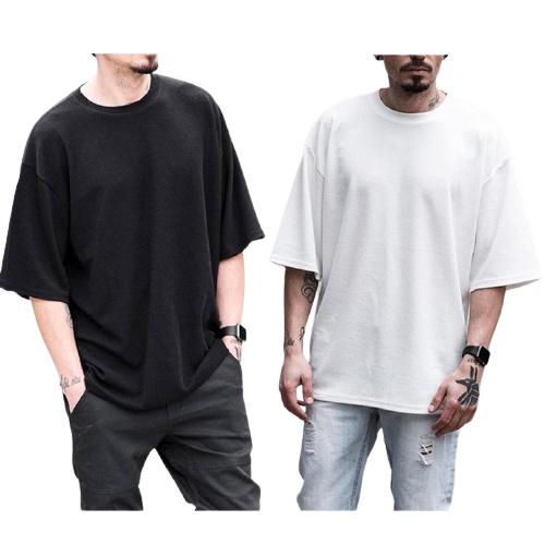 Hình ảnh Áo Thun Trơn Tay Lỡ DEVIL STORE Chất Cotton Co Giãn Cổ Tròn Áo Thun Basic Form Rộng Nam Nữ Phông Trơn Oversize