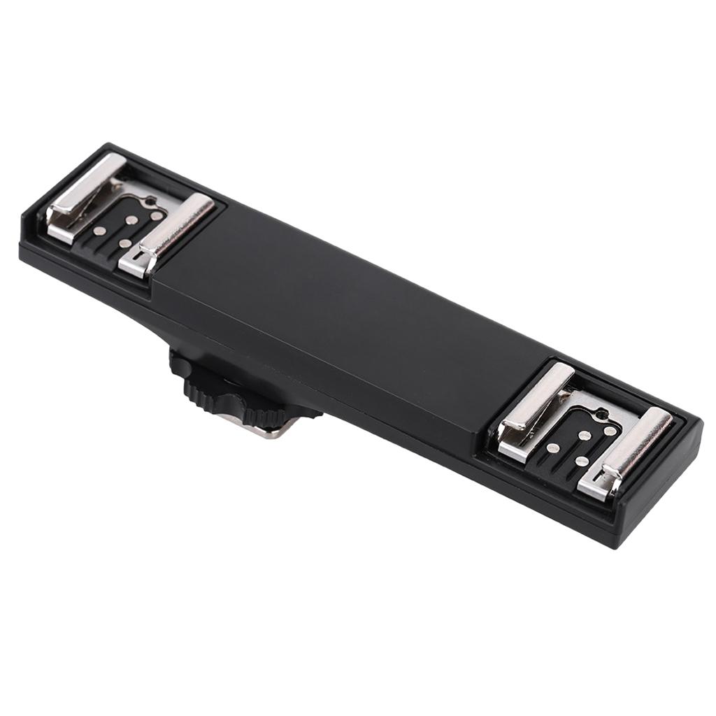 Dual Hot Shoe Flash Speedlite Bracket Splitter For Nikon DSLR Camera