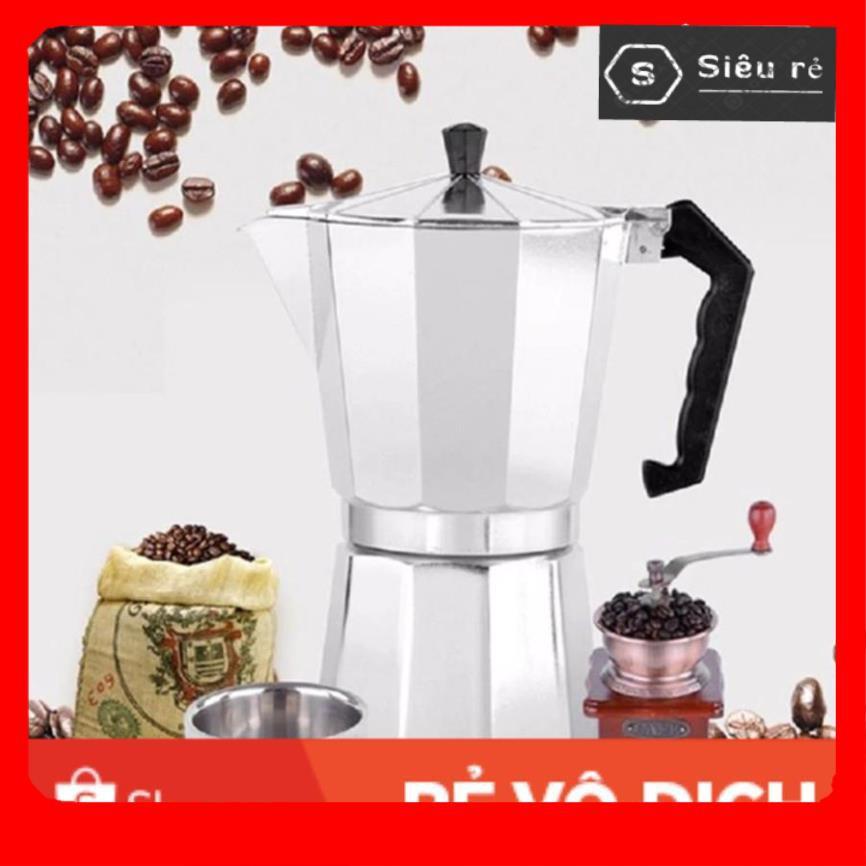 Ấm, Bình Pha Cà Phê Moka Espresso Tại Nhà - Ấm Pha Coffee Kiểu Ý - Tiện Lợi Dễ Sử Dụng (LA6989)