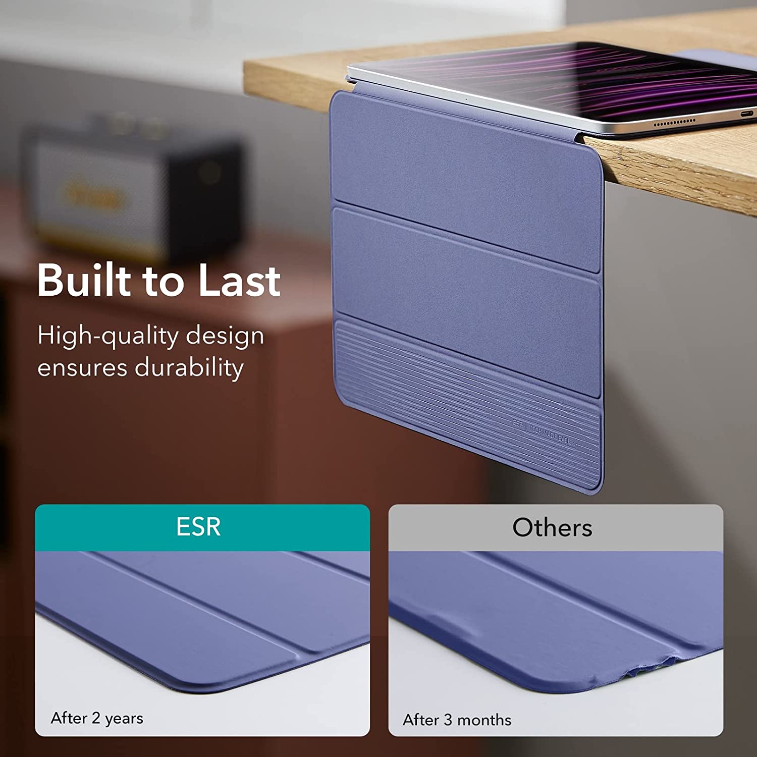 Bao Da dành cho iPad Pro 12.9 inch 2022 ESR Rebound Magnetic Case - Hàng Chính Hãng