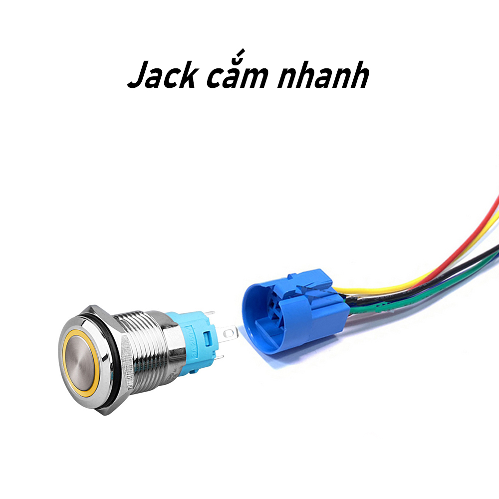 Chân Jack nối tiếp điện Nút nhấn công tắc LED 12mm 16mm 19mm 22mm