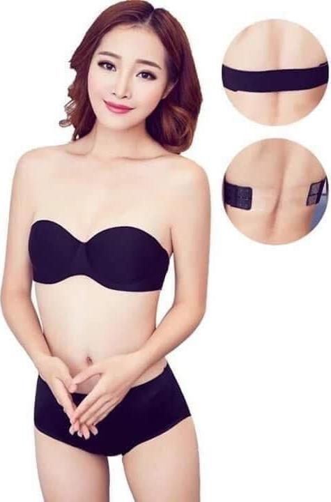 Áo lót đúc ngang không kèm dây quai trong, mặc áo hở lưng