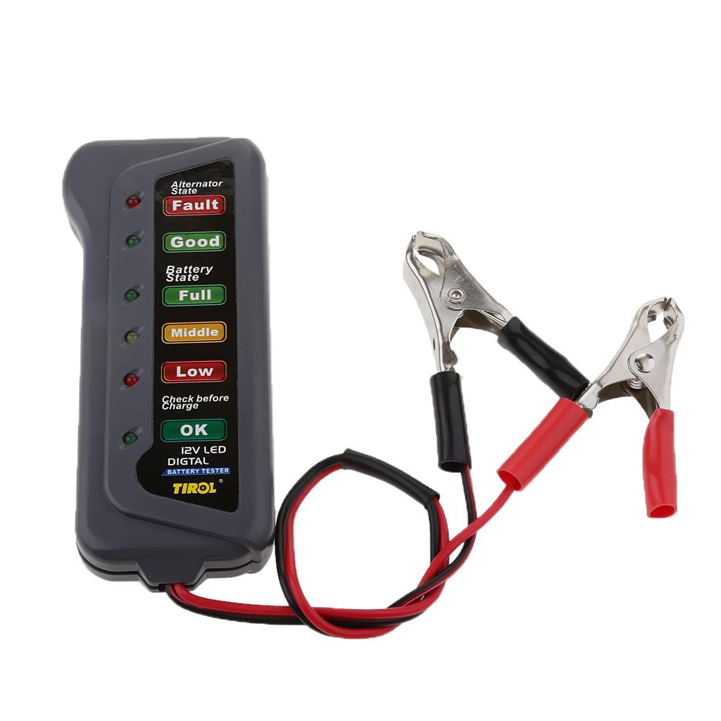 12V LED Car Battery Load Tester Alternator Analyzer Battery State Check