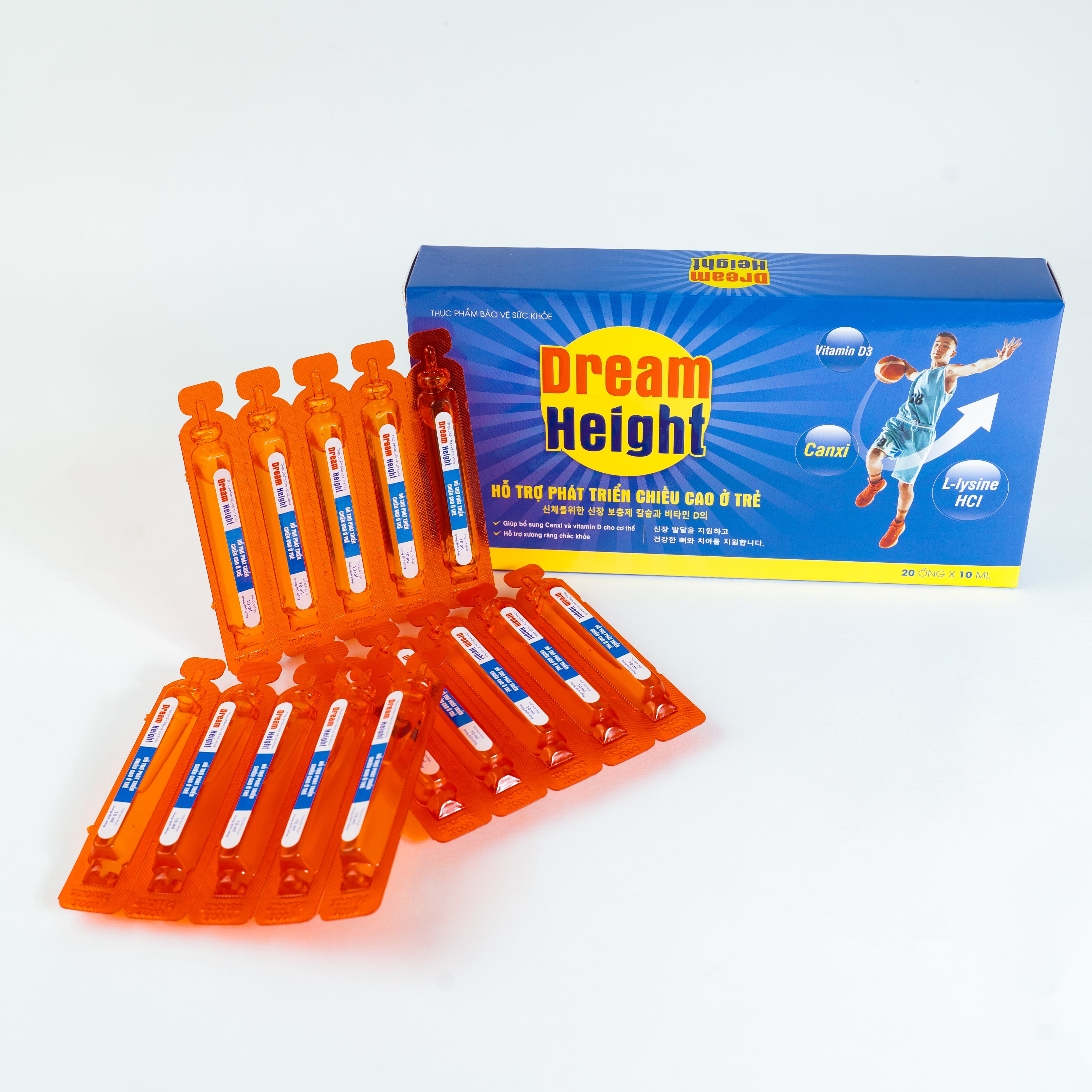 Thực phẩm Siro hỗ trợ tăng chiều cao Dream Height - Hộp 20 Ống