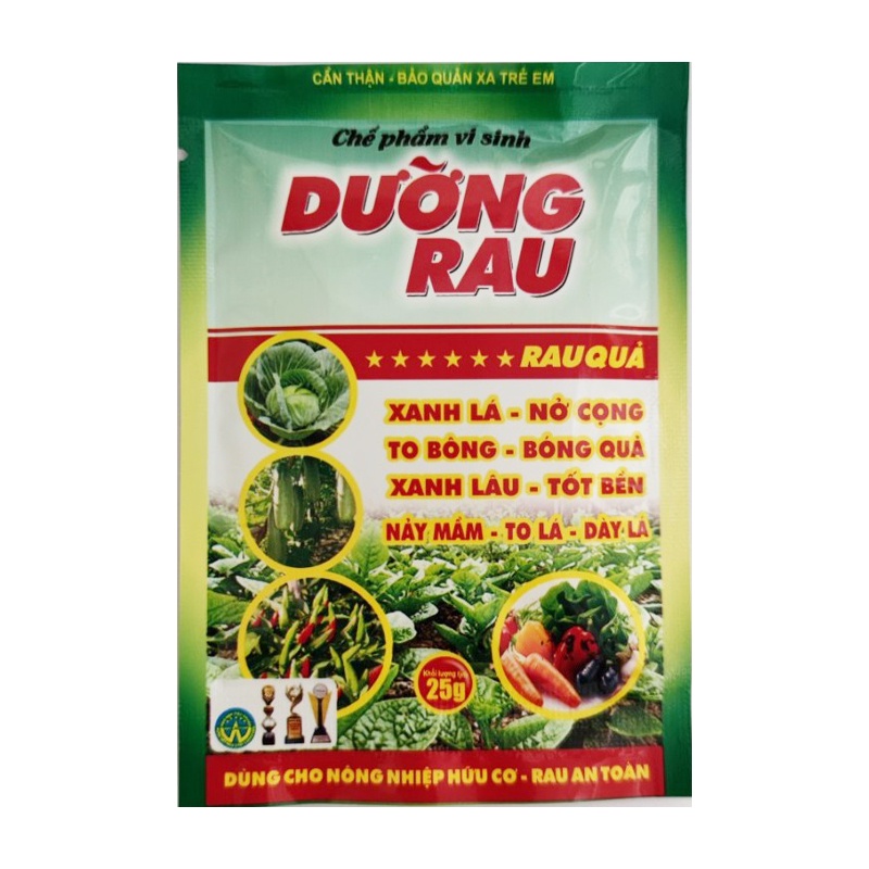 Chế phẩm vi sinh dùng trong rau hữu cơ Dưỡng Rau 25gr