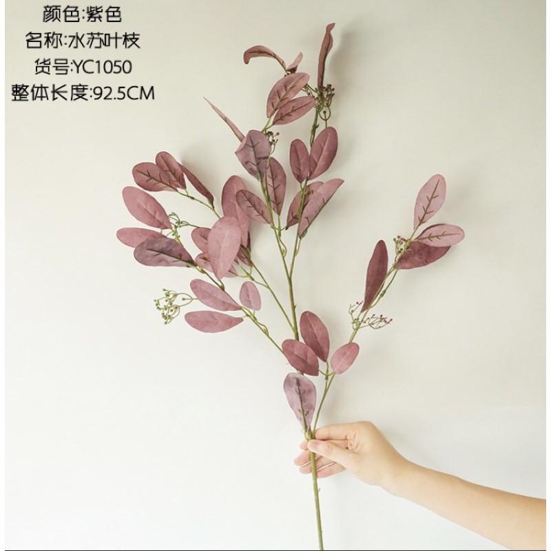 Giả cành lá lá oliu giả cành oliu lụa cành lá đỏ