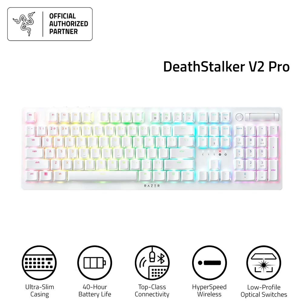 Bàn phím Gaming không dây Razer DeathStalker V2 Pro Low Profile Optical - Hàng chính hãng