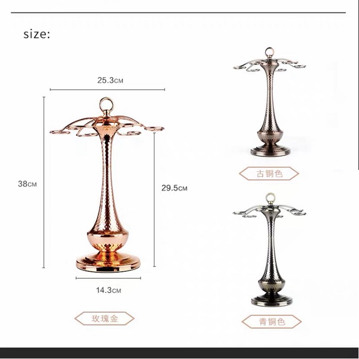 Giá treo ly màu đồng thân bầu siêu đẹp