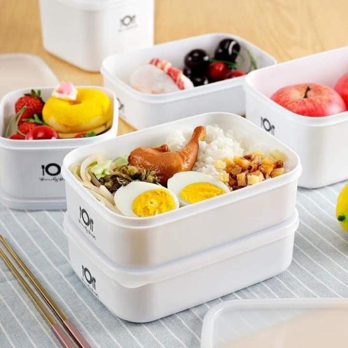 Bộ 4 Hộp Trữ Đông Tủ Lạnh Hộp Đựng Thực Phẩm Nhiều Size Chất Liệu Nhựa Cao Cấp An Toàn Có Nắp Đậy
