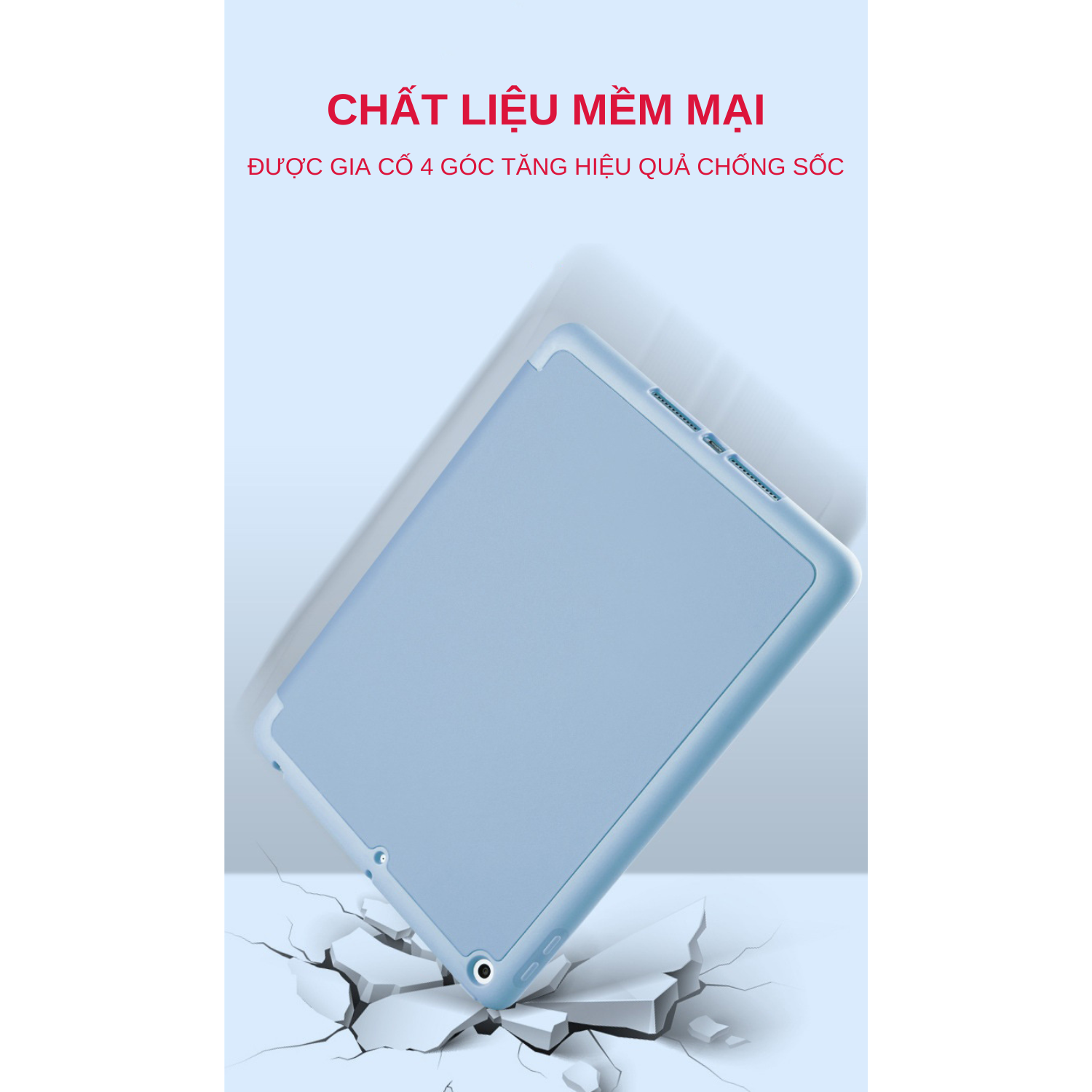 Bao Da Case Cover Dành Cho iPad Mini 6/ iPad Pro 11 inch/ iPad Air 4/ iPad Pro 12.9 inch Có Khe Cắm Apple Pencil - Hàng Chính Hãng Tamayoko