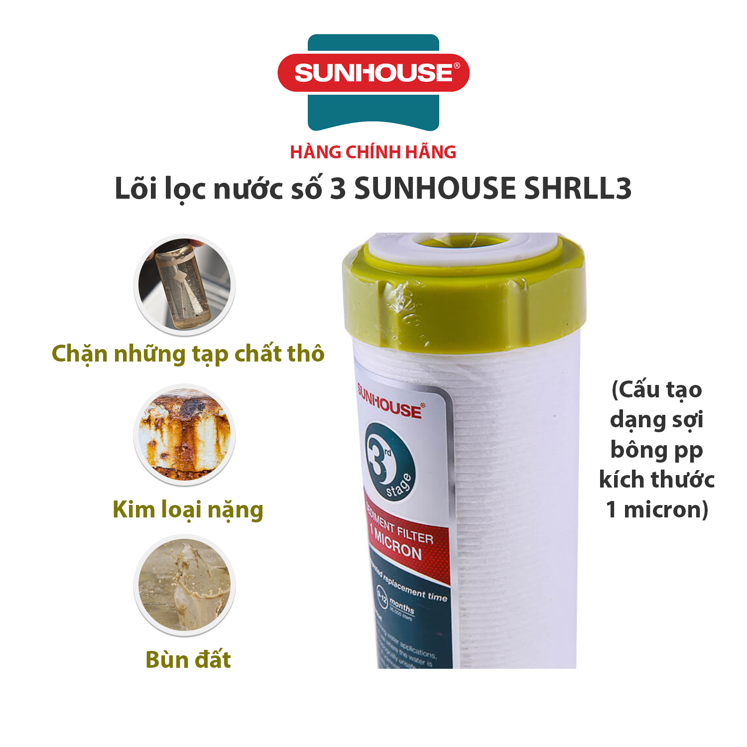 Lõi Lọc Số 3 R.O Sunhouse SHRLL3