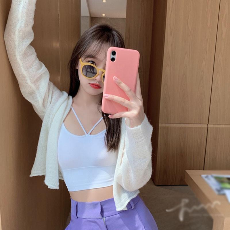 Áo Khoác Cardigan Dệt Kim Tay Dài Chống Nắng