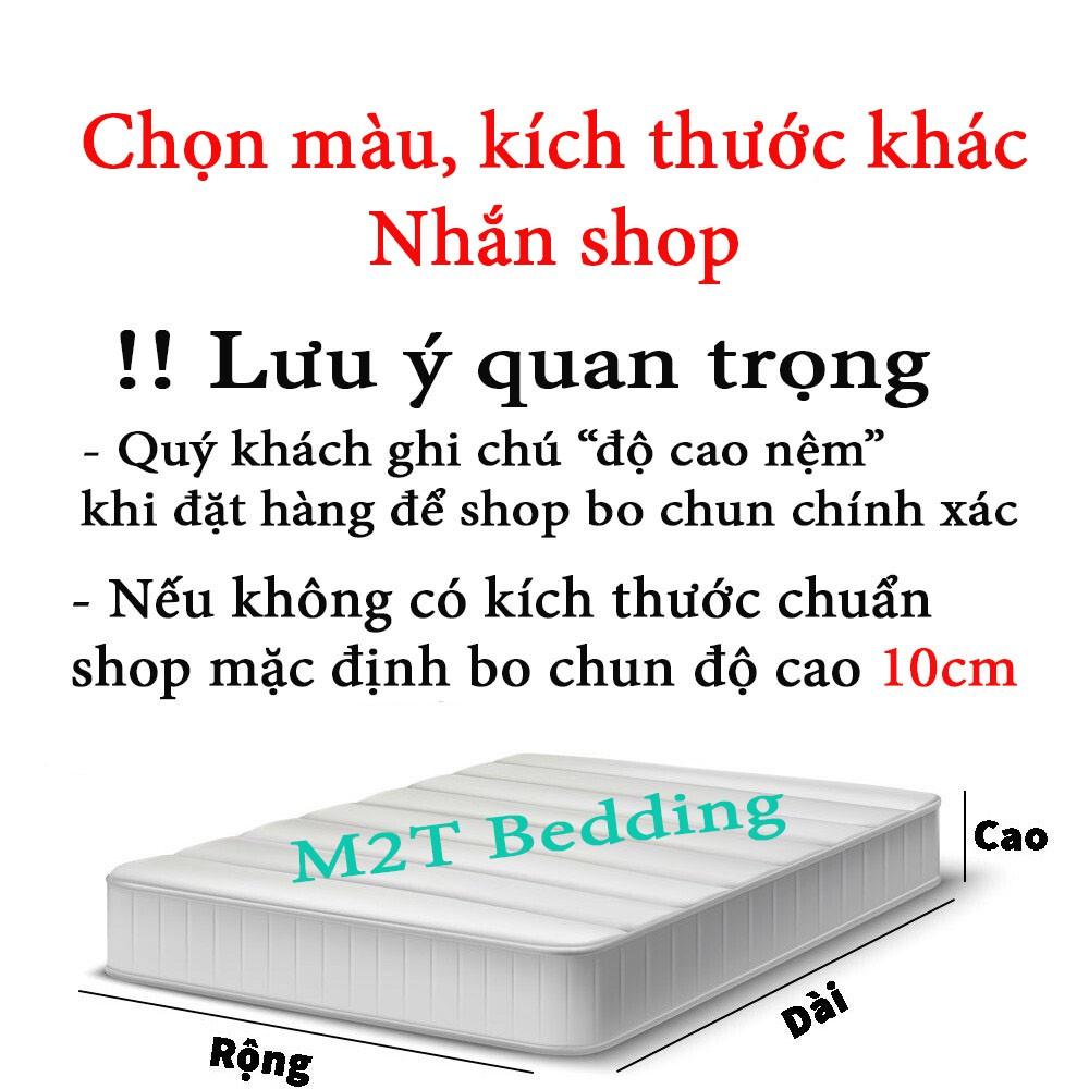 Bộ chăn ga cotton tici Attenco Bedding chăn ga Hàn Quốc đủ màu đủ size miễn phí bo chun