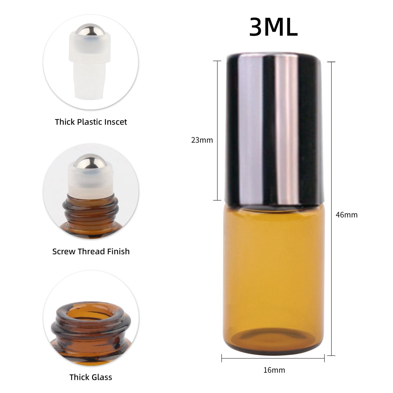 Rollerball Bottle Vial Leakproof Empty Refillable for Perfume Storage