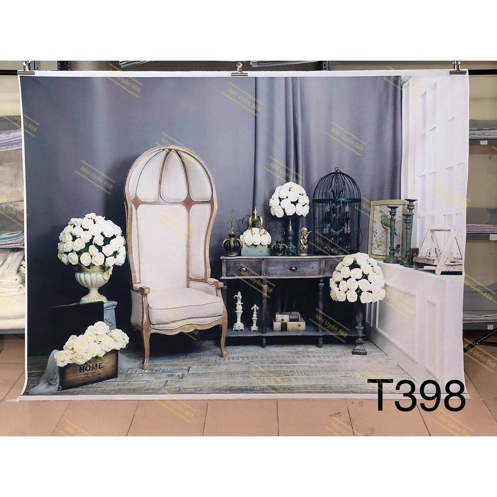 Tranh vải decor / Thảm vải treo tường / Thảm vải chụp ảnh chủ đề Livestream cảnh nội thất