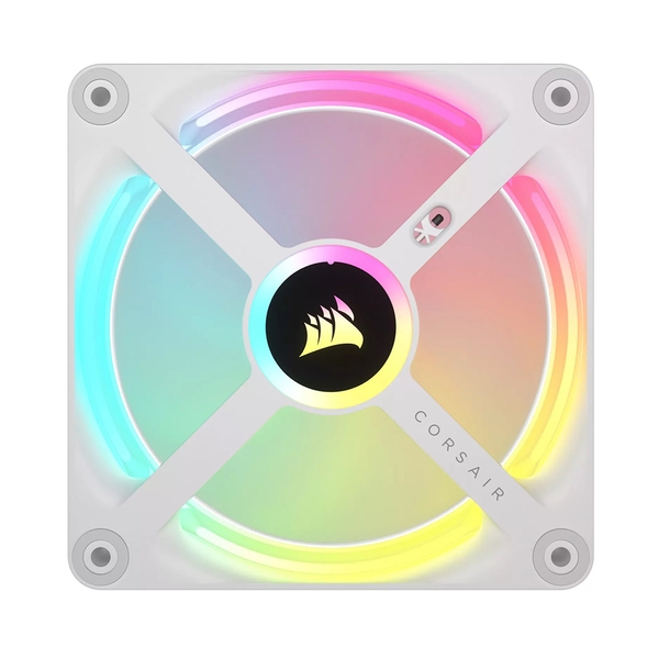 Quạt máy tính Corsair iCUE LINK QX120 RGB WHITE, Magnetic Dome RGB Fan - Hàng Chính Hãng