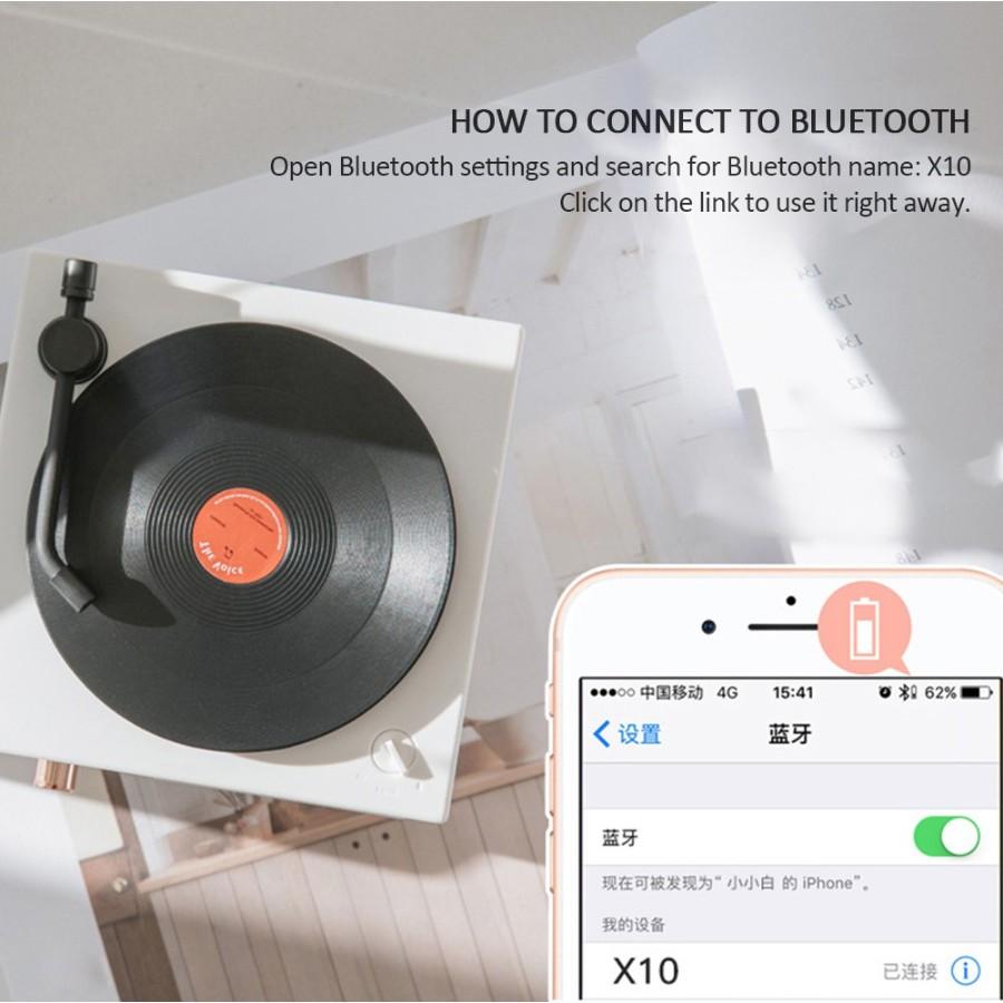 Loa đĩa than bluetooth vintage giả lập decor retro đẹp, âm thanh ấm và lớn