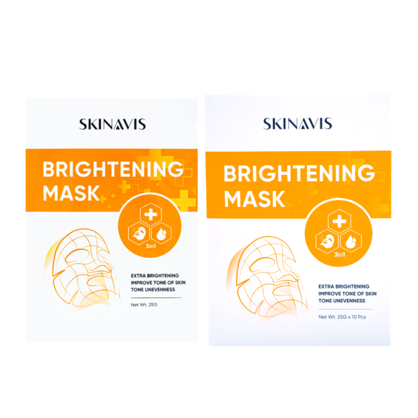 Mặt nạ cấp ẩm trắng da mờ thâm Skinavis Brightening Mask - 10 miếng