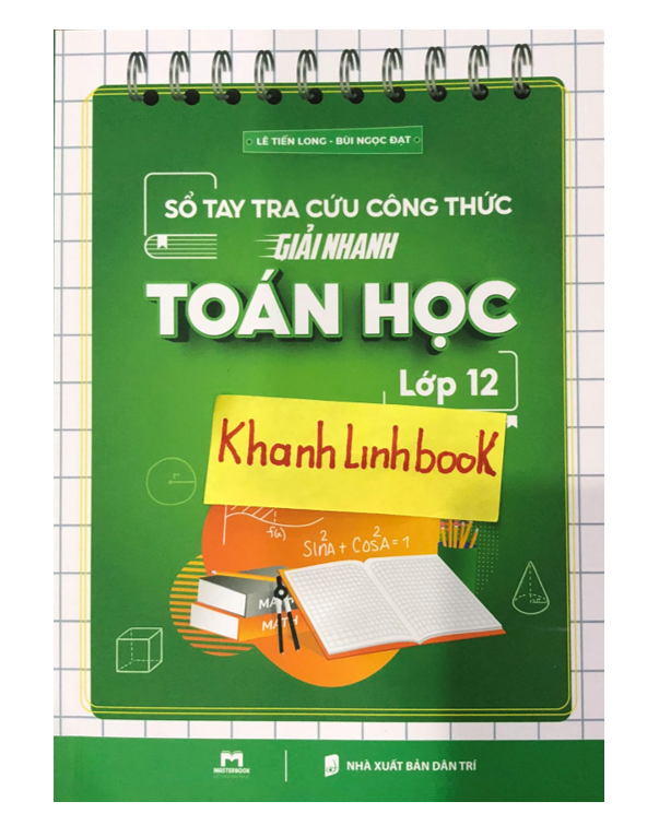 Sách - sổ tay tra cứu công thức giải nhanh toán học 12 (Masterbook)