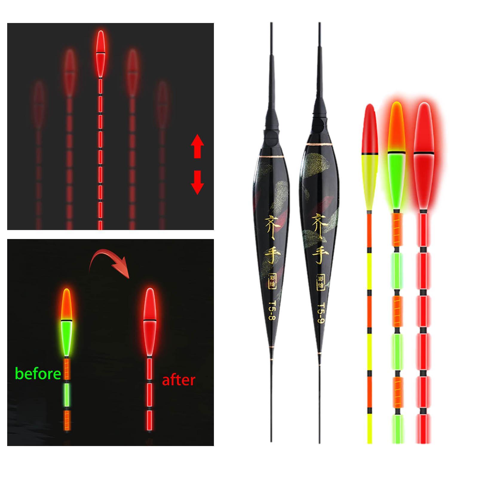 5Pcs LED Fishing Bobbers Fishing Floats and Bobbers Lighted Bobbers for Night Fishing