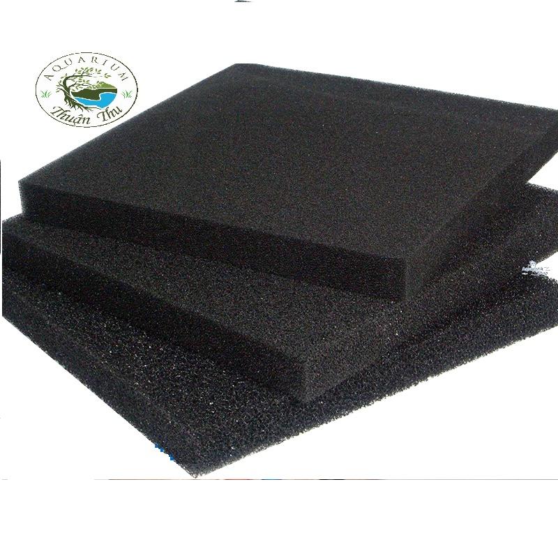 Bông lọc đen dày 50*50*5cm_Mút lọc đen sinh học cho bể cá cảnh