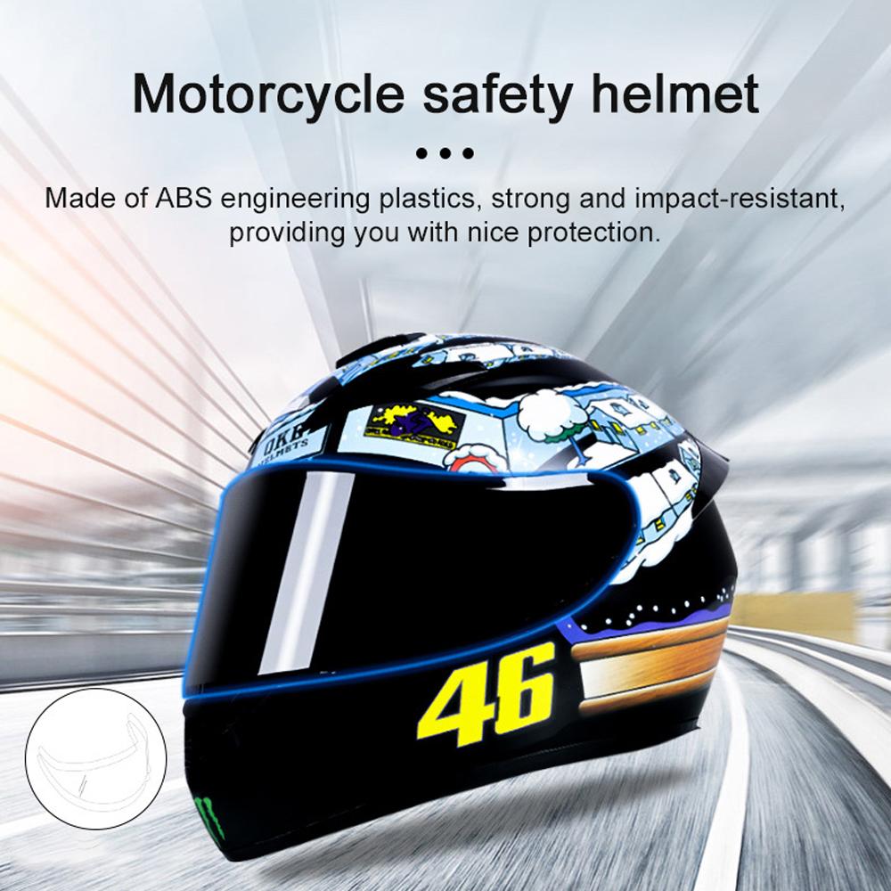 Motorcycle Street Bike Helmet Full Face Safety Helmet Comfortable & Breathable for Men & Women All Seasons